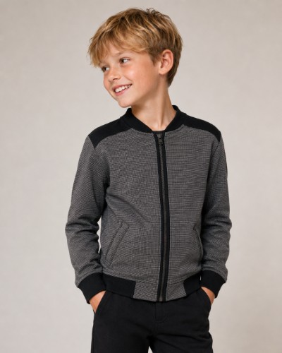 Cotton Poly Zip Jacket