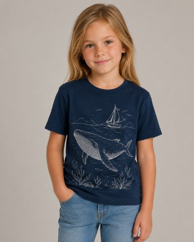 Interlock Whale Print Tee